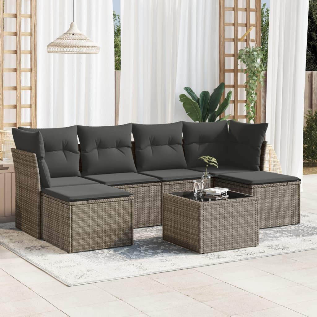 VidaXL set divano da giardino Polirattan  