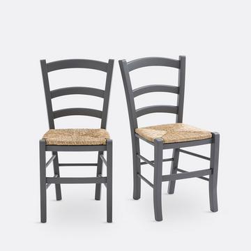 Lot de 2 chaises paysannes