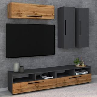 VCM Holzregal hängend | platzsparendes Regal | Maße: H. 30 x B. 95 x T. 30 cm | Elegantes Regal hängend | Aufbewahrungsregal | Bücherregal | Wandboard -  
