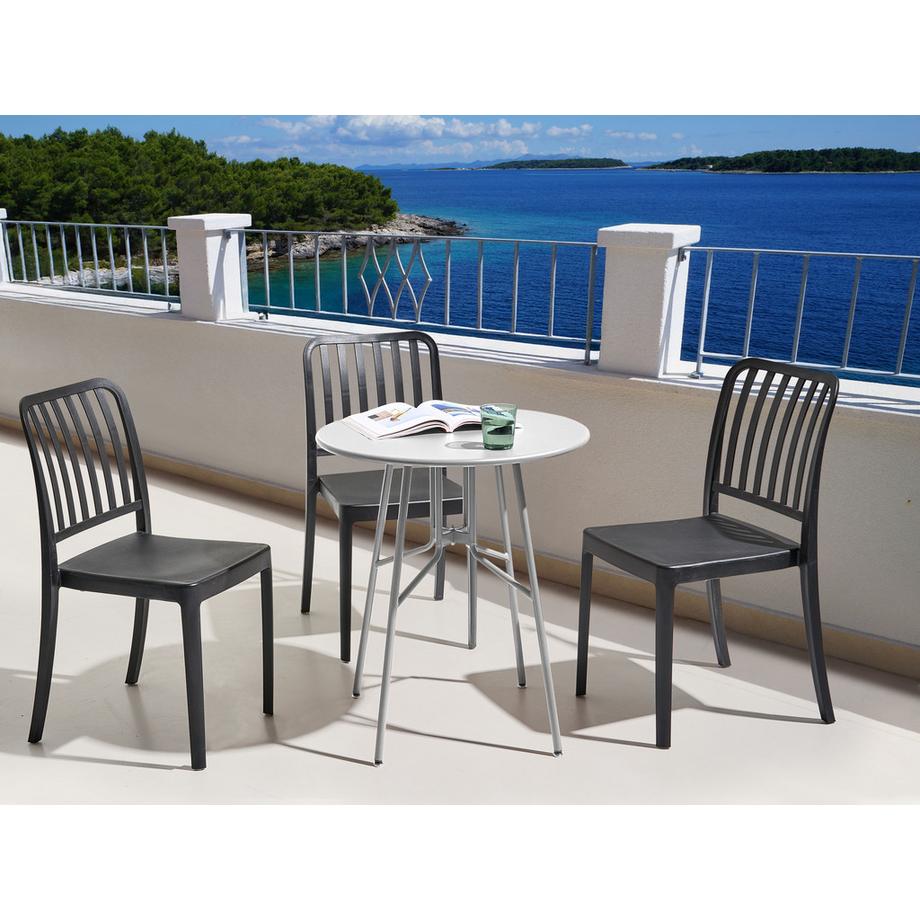 Beliani Outdoor Bistrotisch aus Eisen Modern TALTAL  