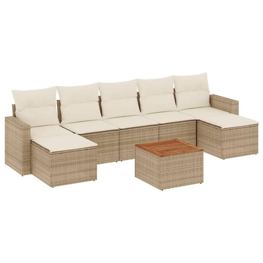 Ensemble de canapés de jardin rotin synthétique