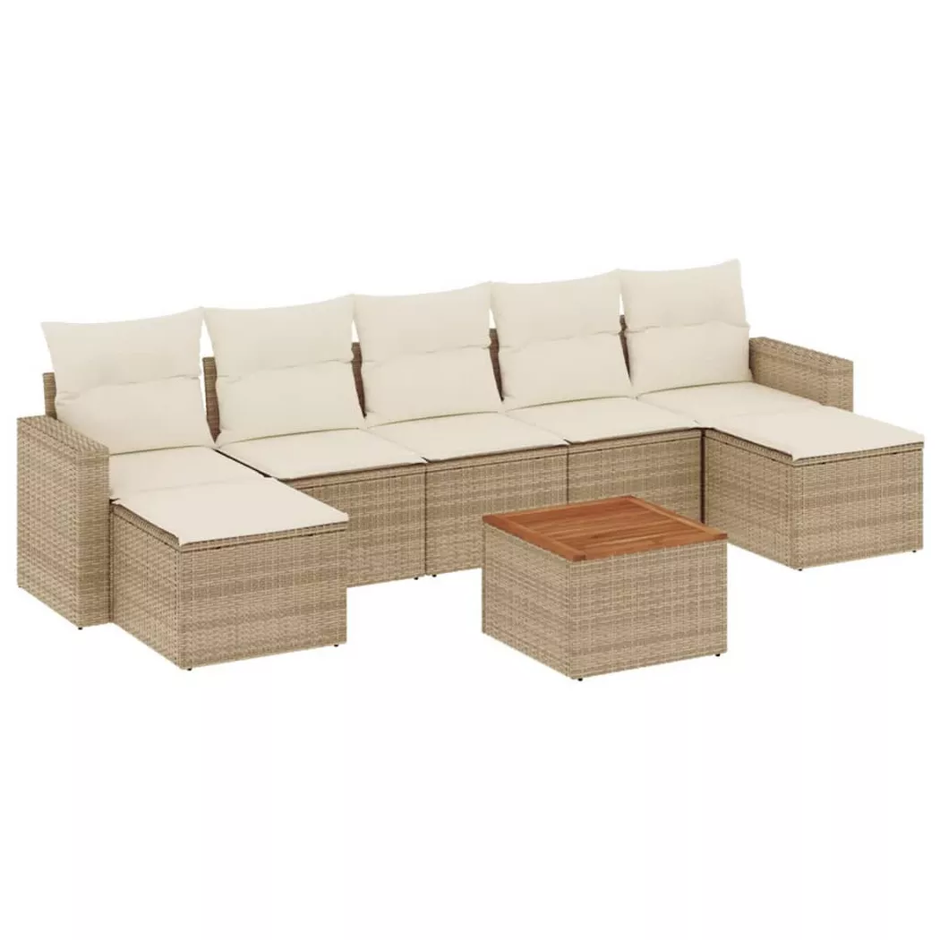 VidaXL - Garten sofagarnitur poly-rattan, One Size, Beige