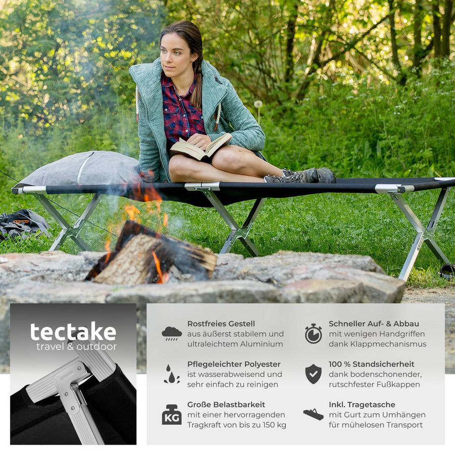 Tectake  Feldbett aus Aluminium 