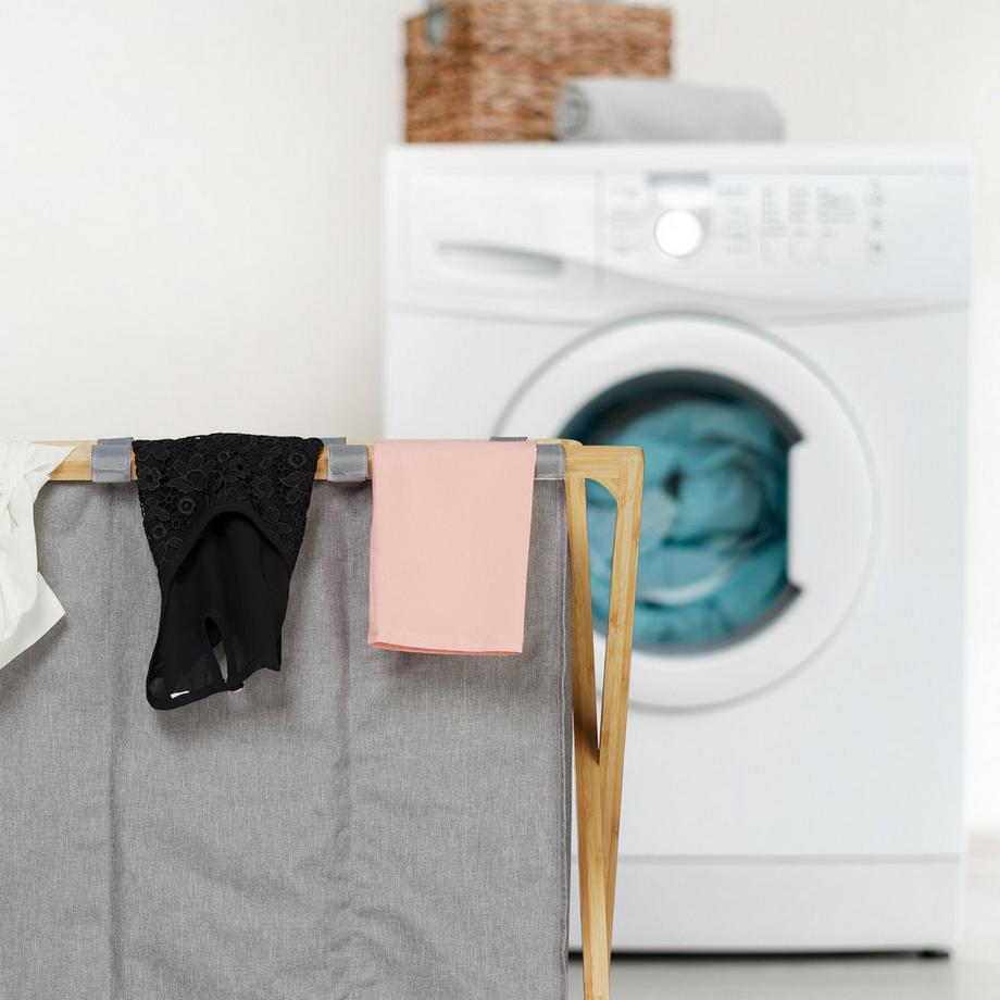 B2X Portabiancheria pieghevole a 3 scomparti  