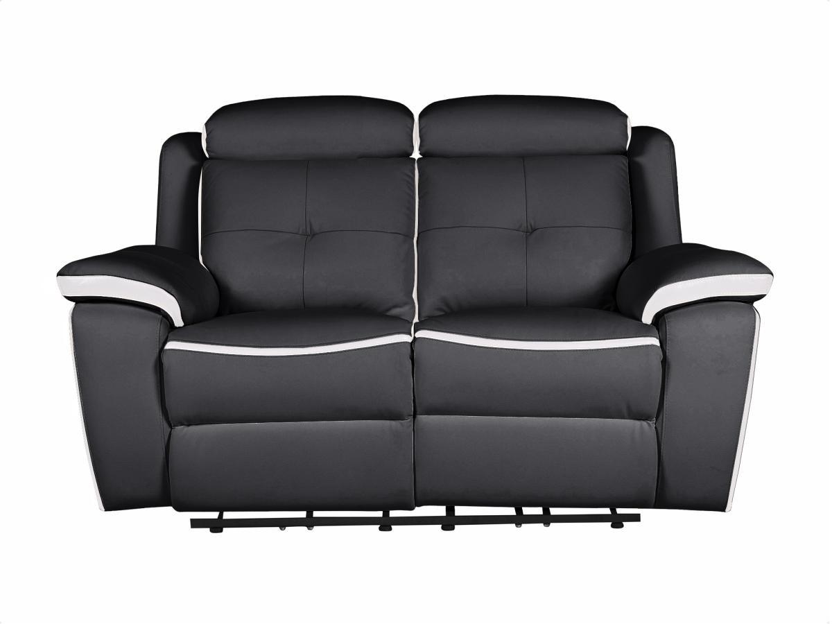 Vente-unique Relaxsofa Leder elektrisch 2Sitzer ANGELIQUE  