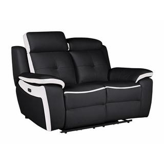 Vente-unique Relaxsofa Leder elektrisch 2Sitzer ANGELIQUE  