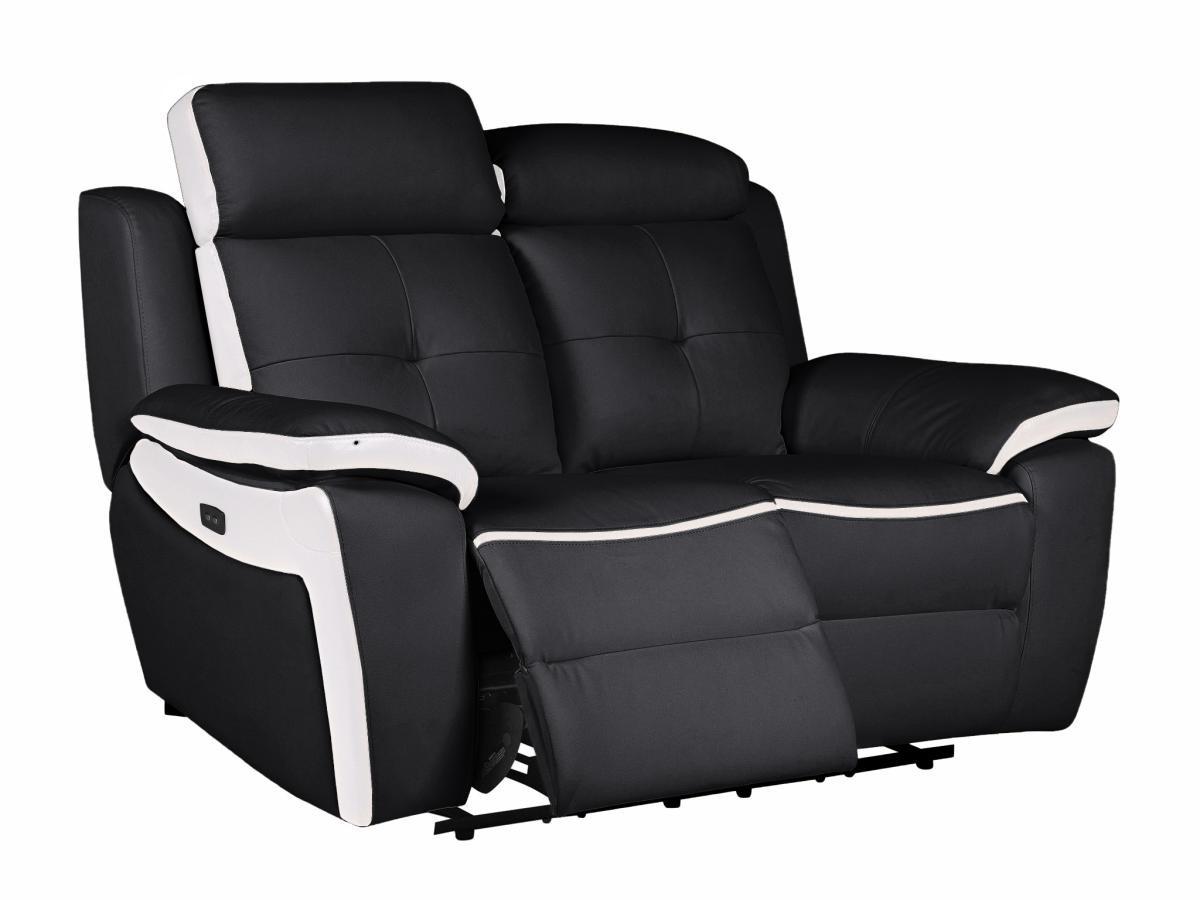 Vente-unique Relaxsofa Leder elektrisch 2Sitzer ANGELIQUE  