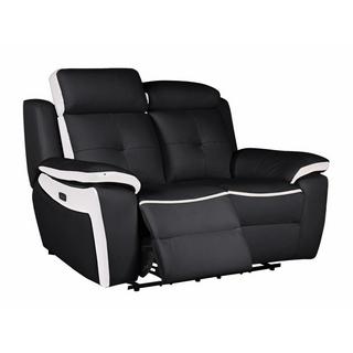 Vente-unique Relaxsofa Leder elektrisch 2Sitzer ANGELIQUE  