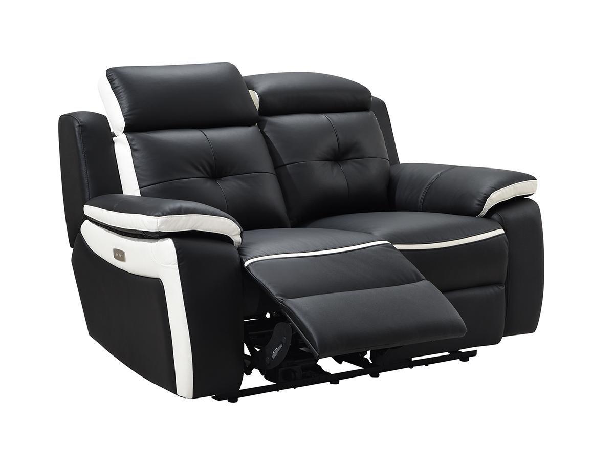 Vente-unique Relaxsofa Leder elektrisch 2Sitzer ANGELIQUE  