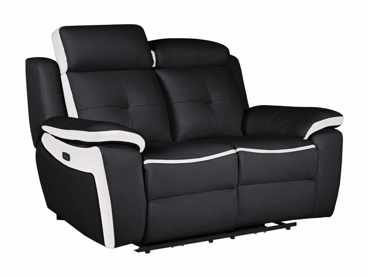 Vente-unique Relaxsofa Leder elektrisch 2Sitzer ANGELIQUE  