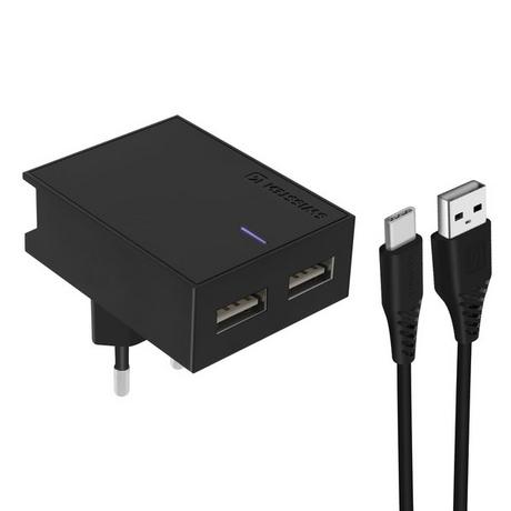 SWISSTEN  Caricatore USB Slim Cavo USB-C Swissten 