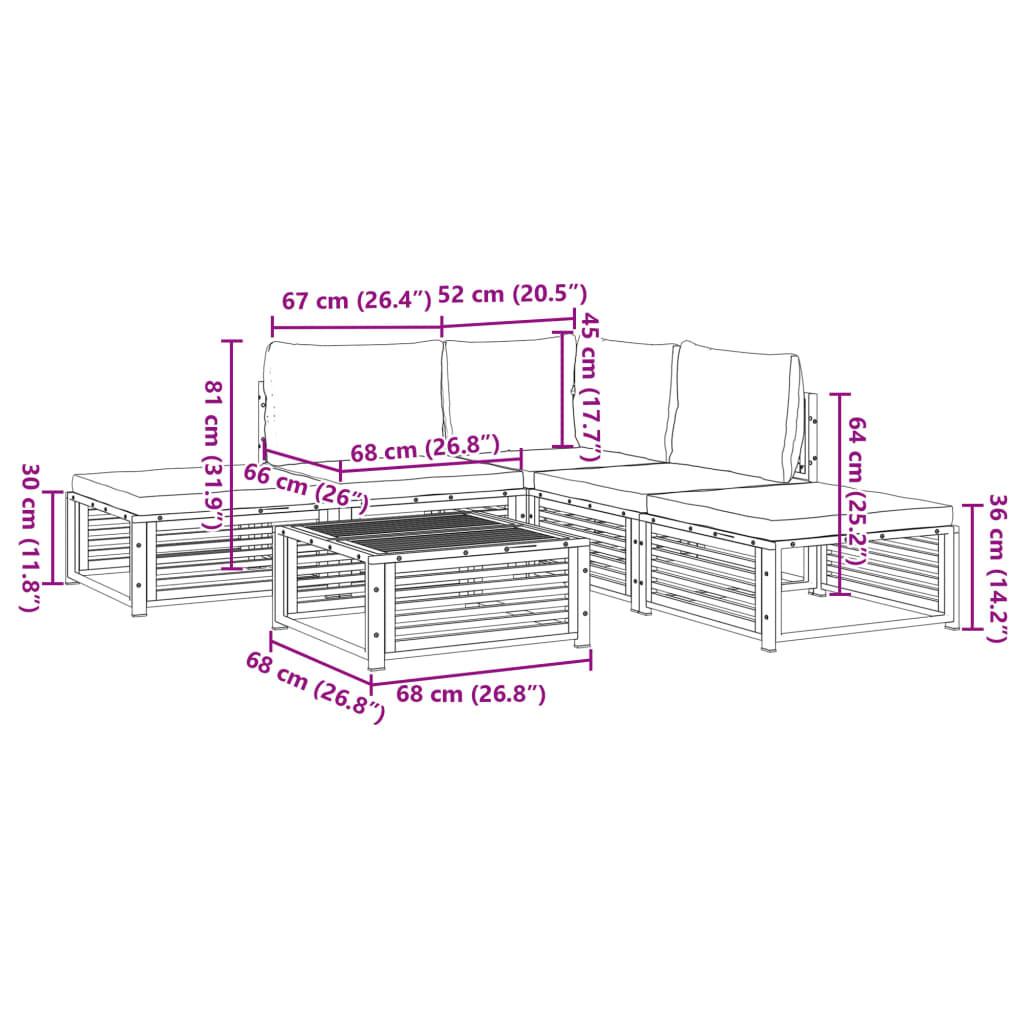 VidaXL set salotto da giardino Legno  