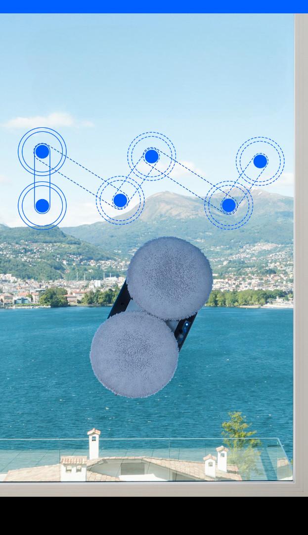 Blue Chilli Automatischer Fensterreiniger mit Wasser-Sprühfunktion und Fernbedienung  