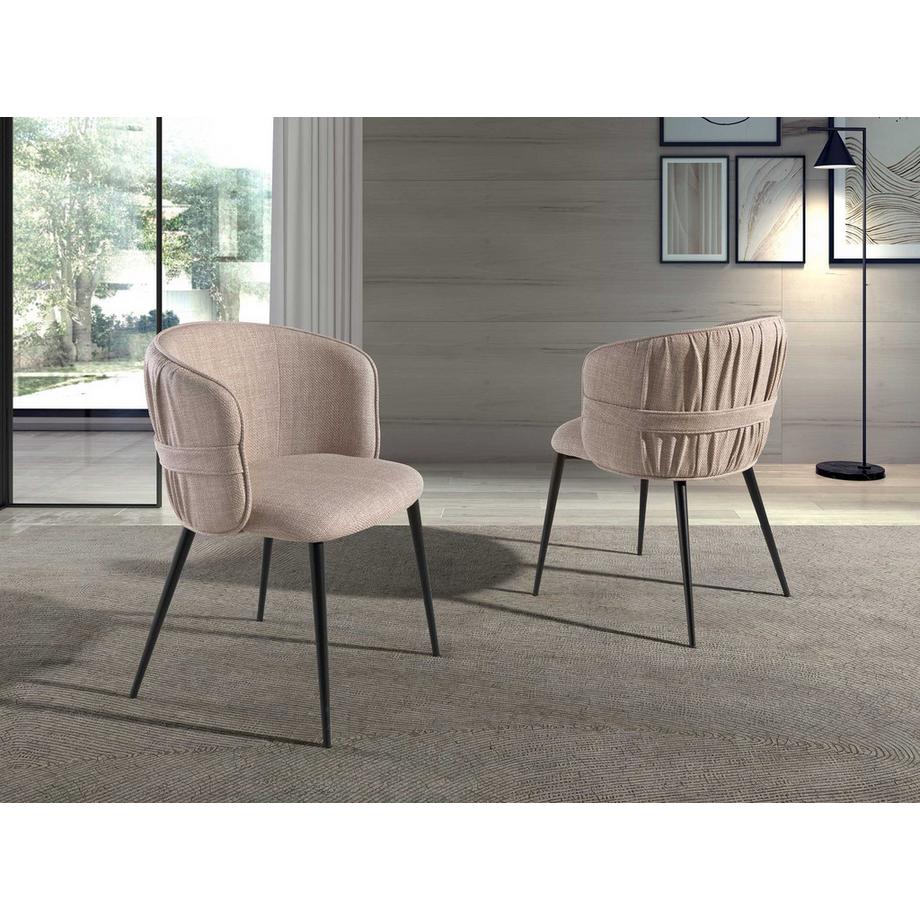 ANGEL CERDA Sedia in tessuto marrone  