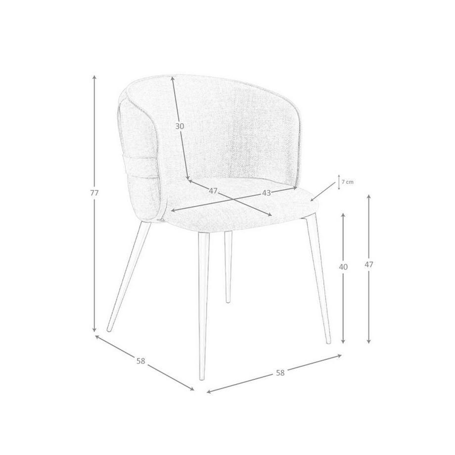 ANGEL CERDA Sedia in tessuto marrone  