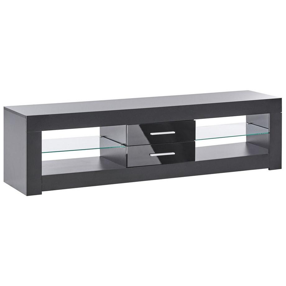 Beliani Meuble TV avec LED en MDF Moderne ESQUIMALT  