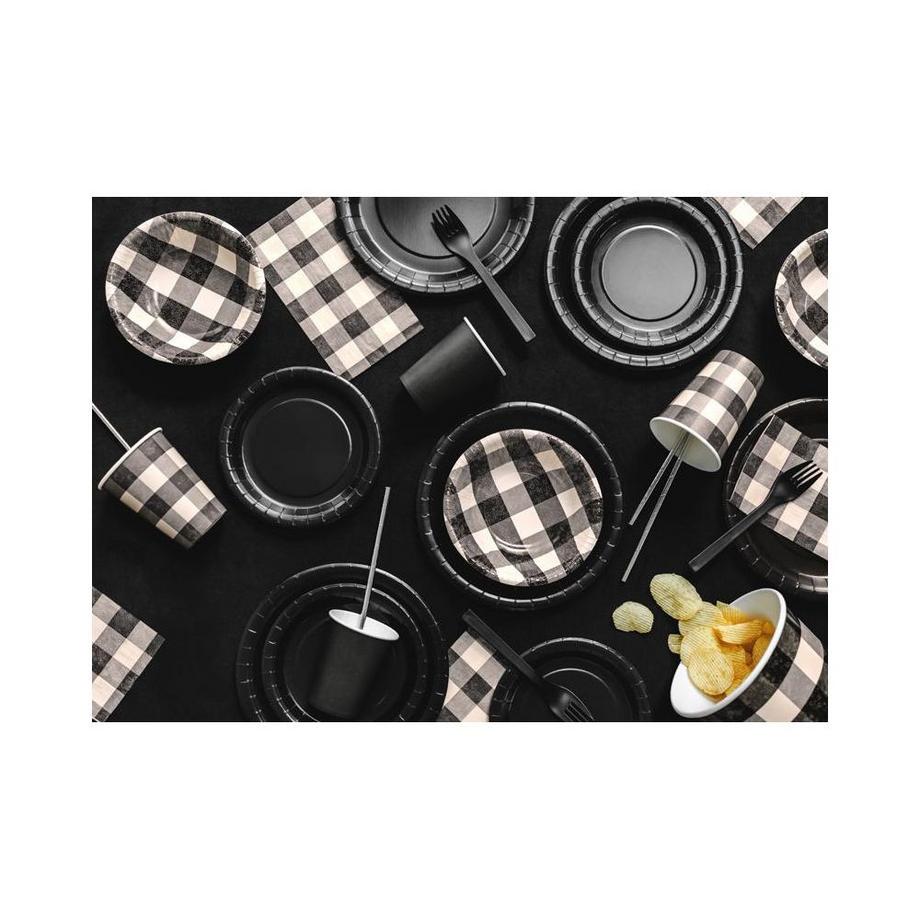 PartyDeco Serviettes en papier à carreaux  