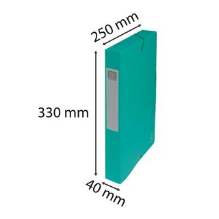 Exacompta Archivbox aus Colorspan-Karton 600g, Rückenbreite 40mm mit Etikett, 25x33cm für DIN A4 - x 8  