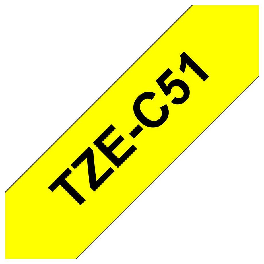 brother  TZE-Schriftbandkassette Signalfarbe laminiert 