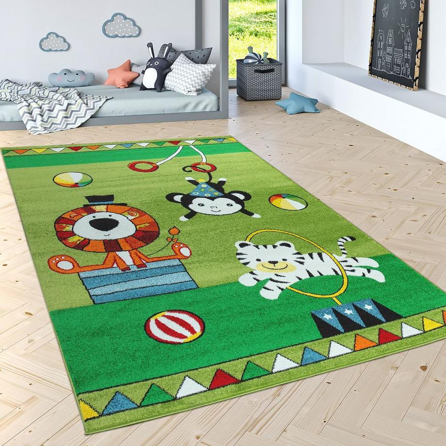 Paco Home Animaux de cirque doux du tapis pour enfants  