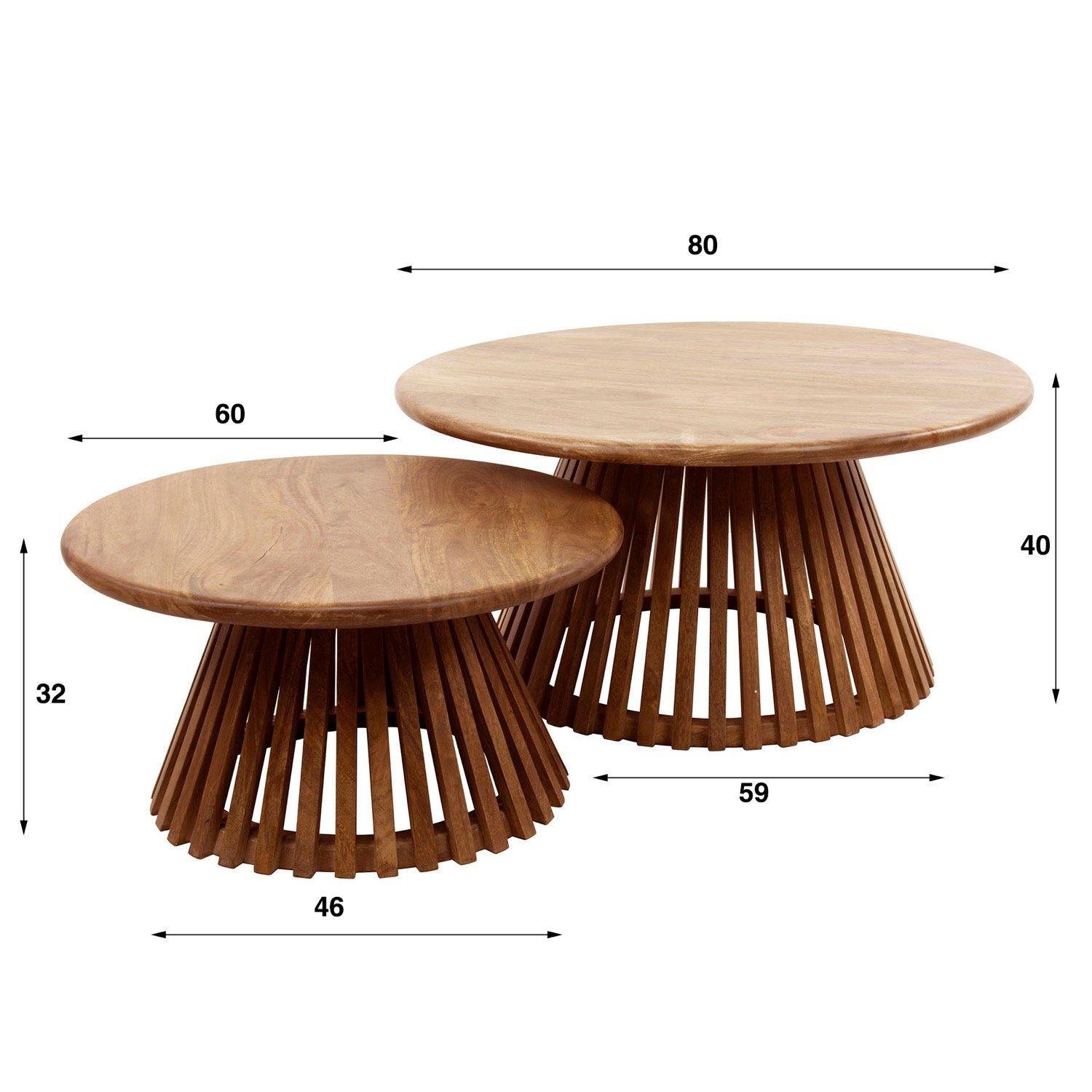 mutoni Couchtisch Tweak Cone (2er-Set)  