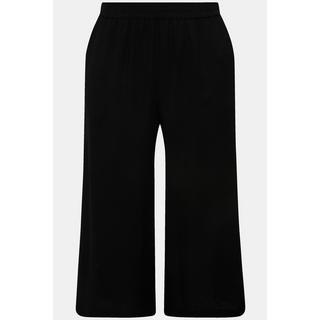 Ulla Popken  Culottes con taglio della gamba ampio e lungo fino al polpaccio e cintura elastica 