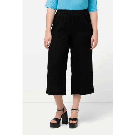 Ulla Popken  Culottes con taglio della gamba ampio e lungo fino al polpaccio e cintura elastica 