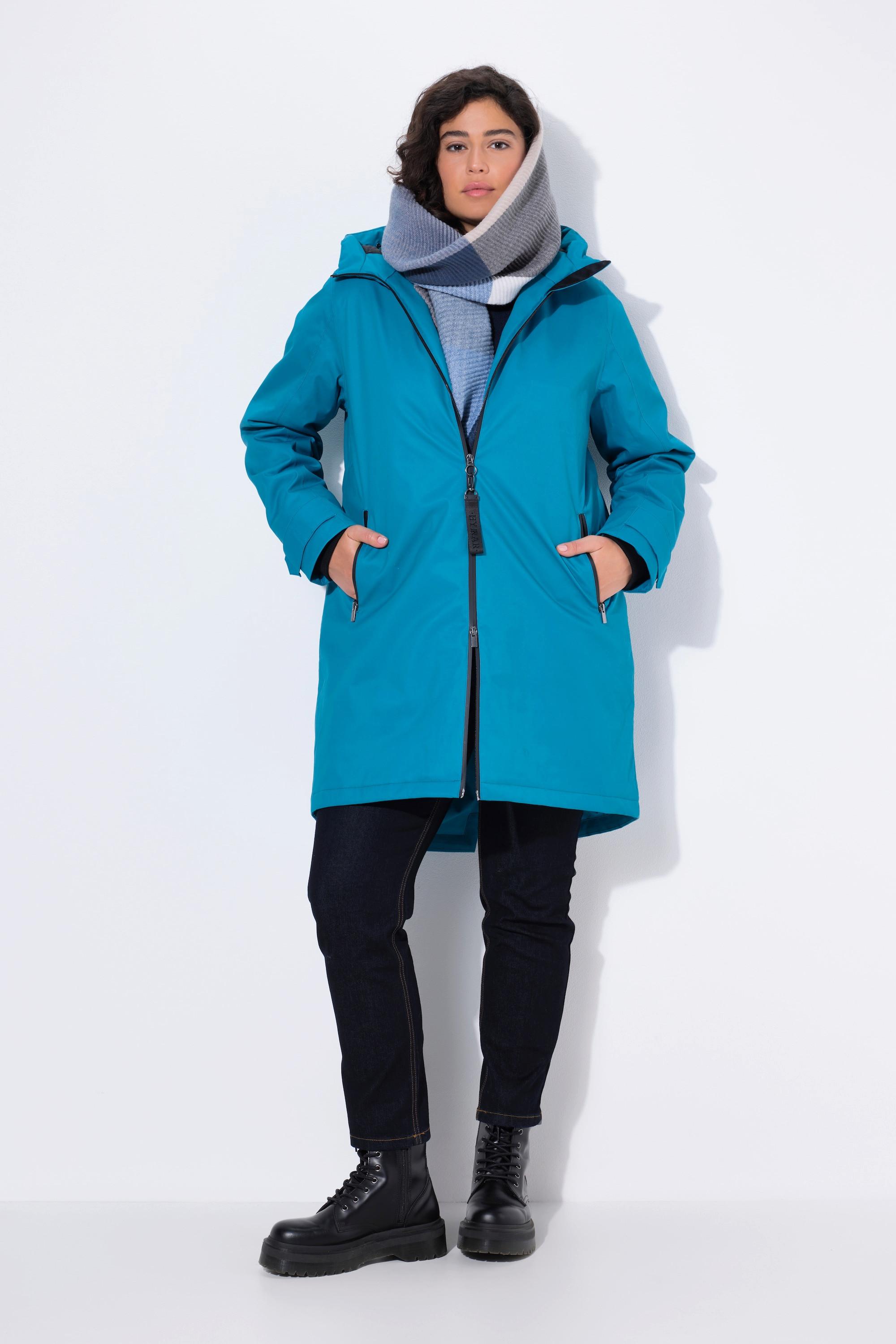 Ulla Popken HYPRAR Giacca funzionale impermeabile con cerniera a cursore doppio  