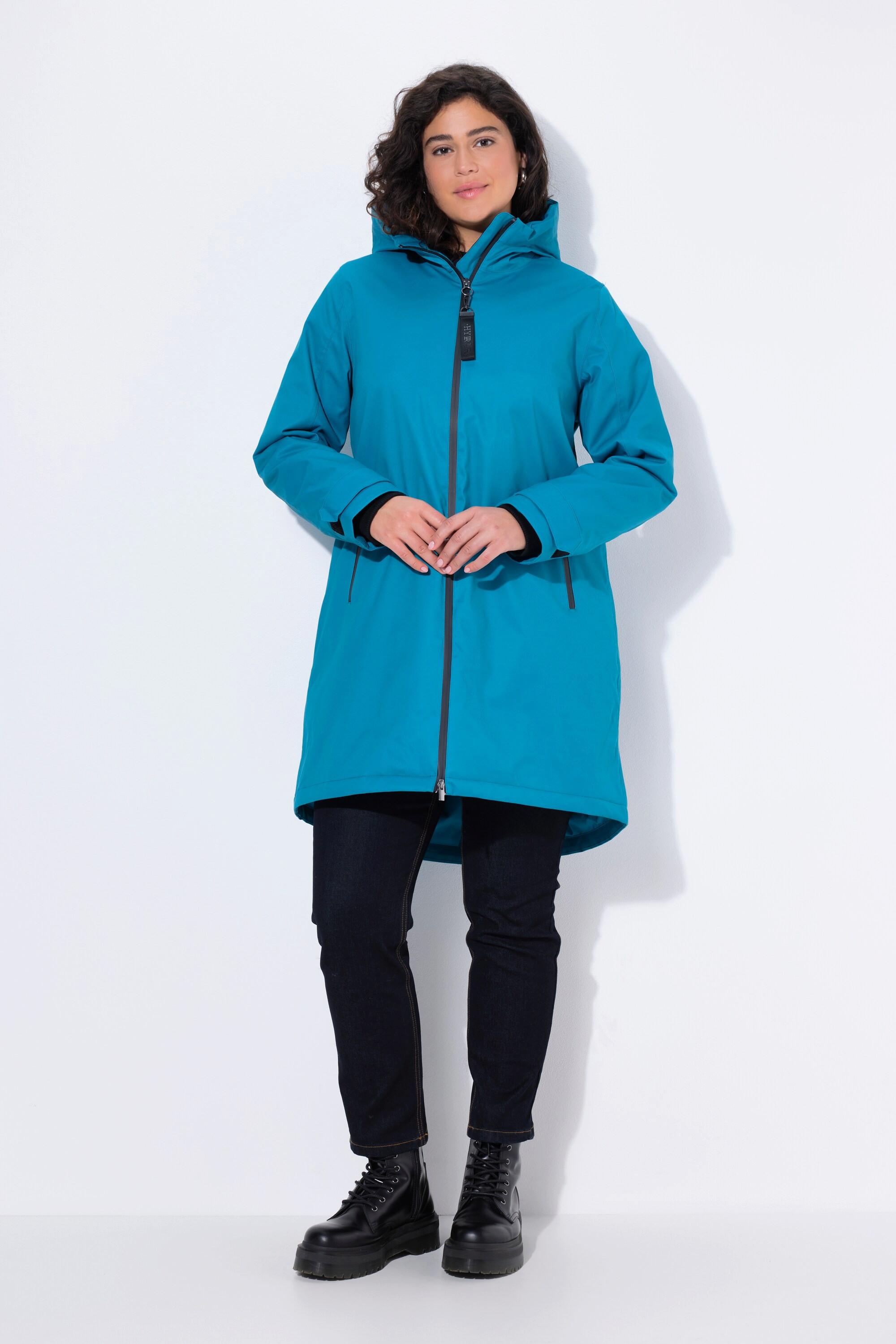 Ulla Popken HYPRAR Giacca funzionale impermeabile con cerniera a cursore doppio  