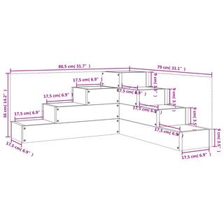 VidaXL Pflanzentreppe kiefernholz  