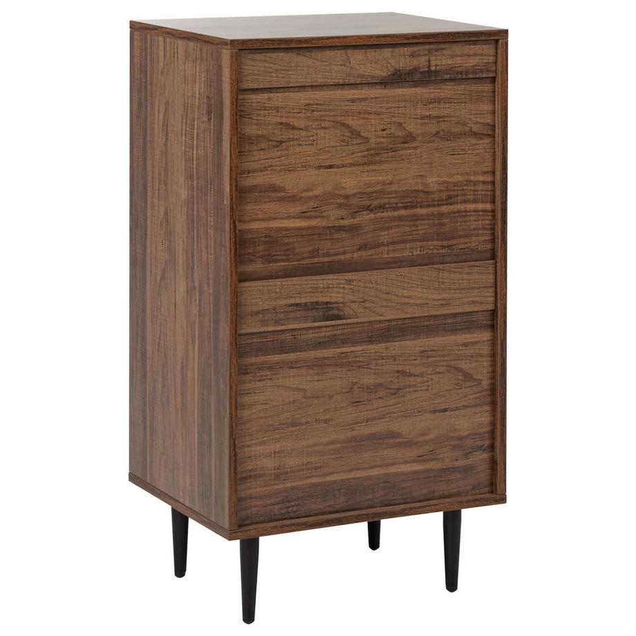 Beliani Cassettiera 4 cassetti en Fibra a media densità (MDF) Rustico KEITH  