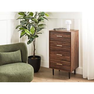 Beliani Cassettiera 4 cassetti en Fibra a media densità (MDF) Moderno KEITH  