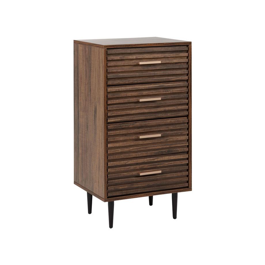 Commode à 4 tiroirs en MDF Rustique KEITH