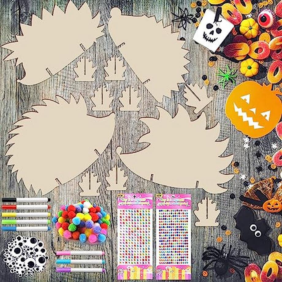 Activity-board  3D Igel-Bastelset für Kinder, 222-teiliges Holz-Igel-Bastelset, Basteln Herbstdekoration 