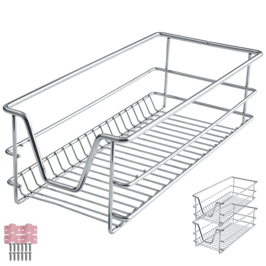 Tectake Cassetto telescopico  cromato  