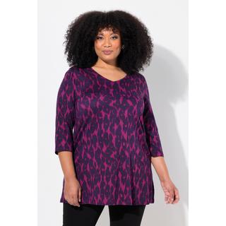 Ulla Popken  Longshirt, A-Linie, V-Ausschnitt, 3/4-Arm 