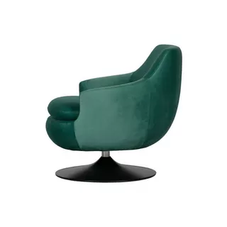 mutoni Fauteuil pivotant Jada velours turquoise  