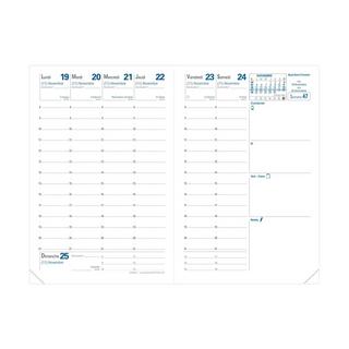 Quo Vadis Quo Vadis - Einlagen Terminkalender - 2025 - Geschäft - Die Woche Planning - Französisch - Dez/Dez - 10x15 cm - Clairefontaine-Papier Weiß - Hergestellt in Frankreich  