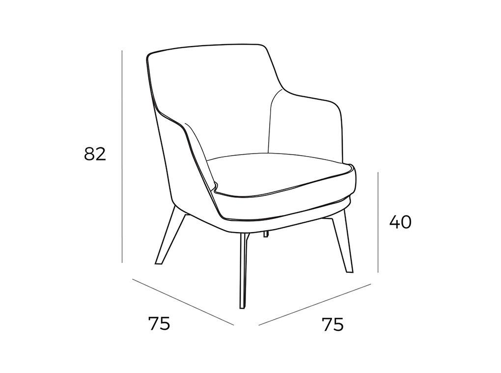 ANGEL CERDA Fauteuil en tissu pied-de-poule  