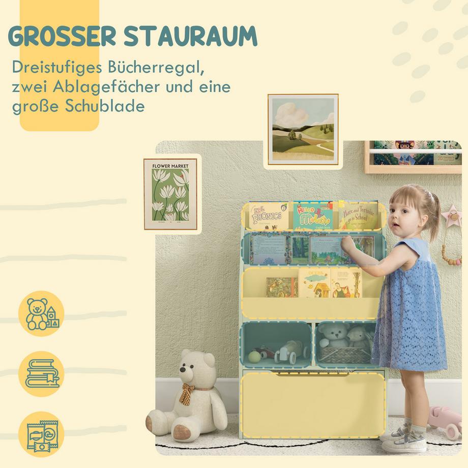 HOMCOM Bibliothèque pour enfants  