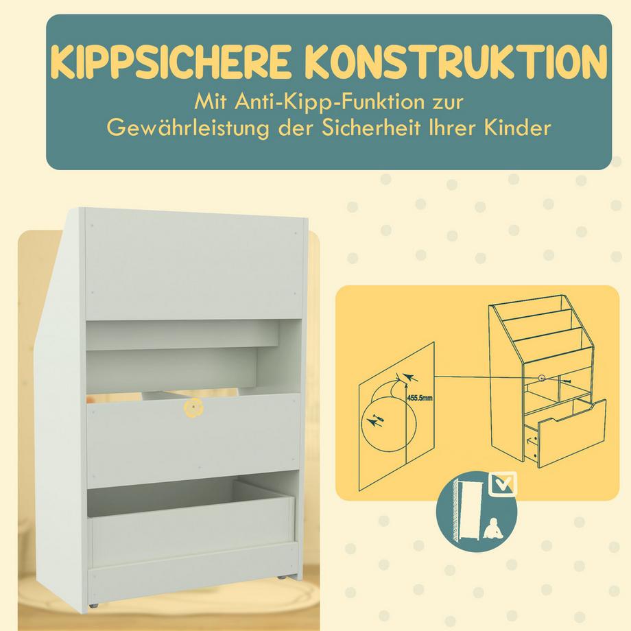 HOMCOM Bibliothèque pour enfants  