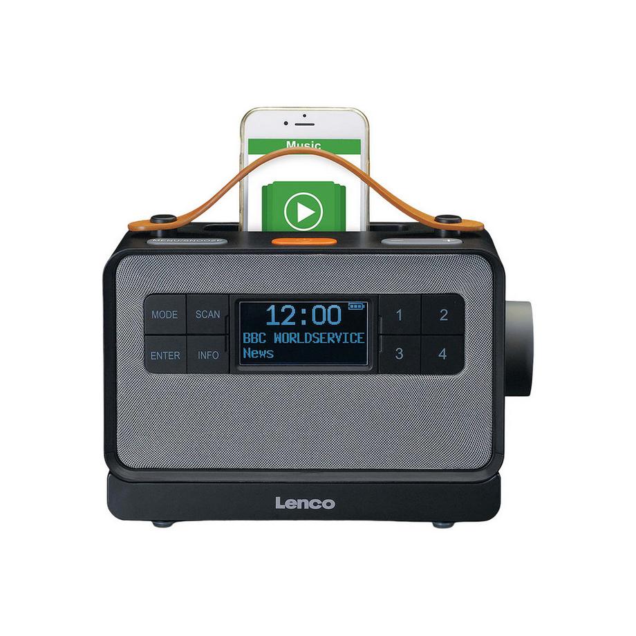 Lenco  Radio Portatile Ricaricabile DAB+ FM Bluetooth 5.0 con Schermo LCD 2.75 pollici 