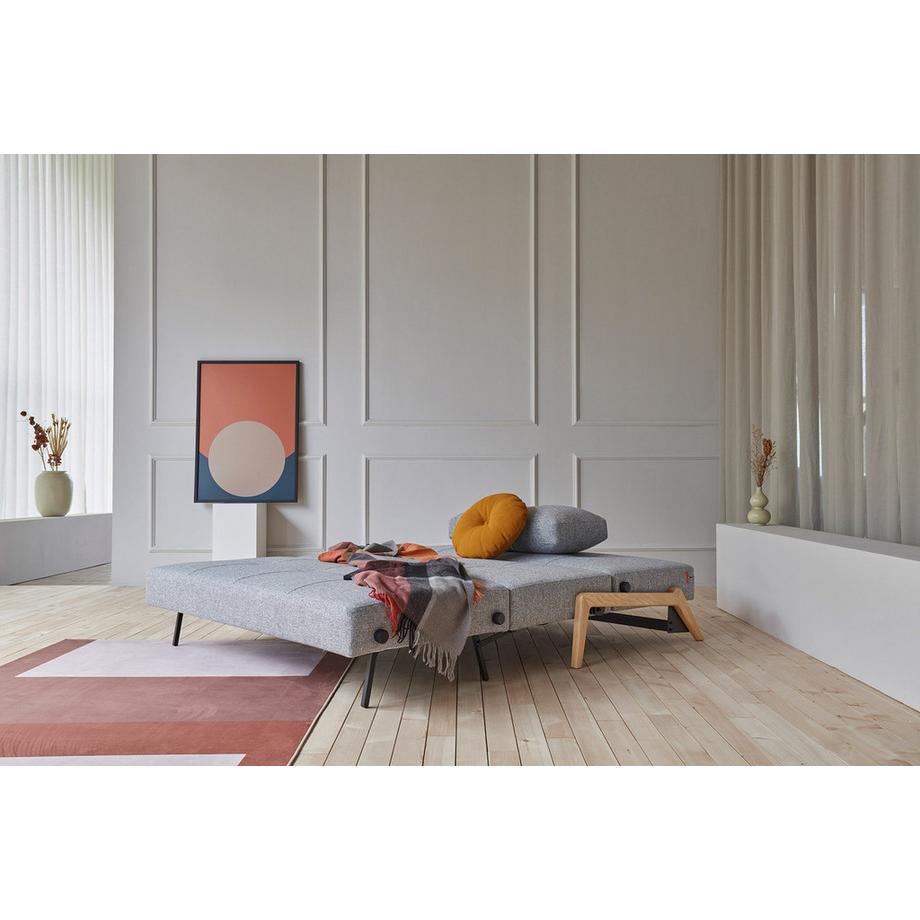 mutoni Canapé-lit Cubed 160 Wood - Twist Granite  