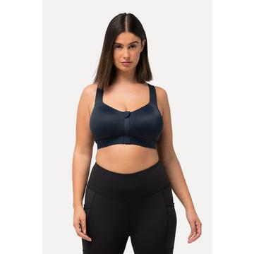 Reggiseno sportivo senza ferretto con zip e spalline incrociate