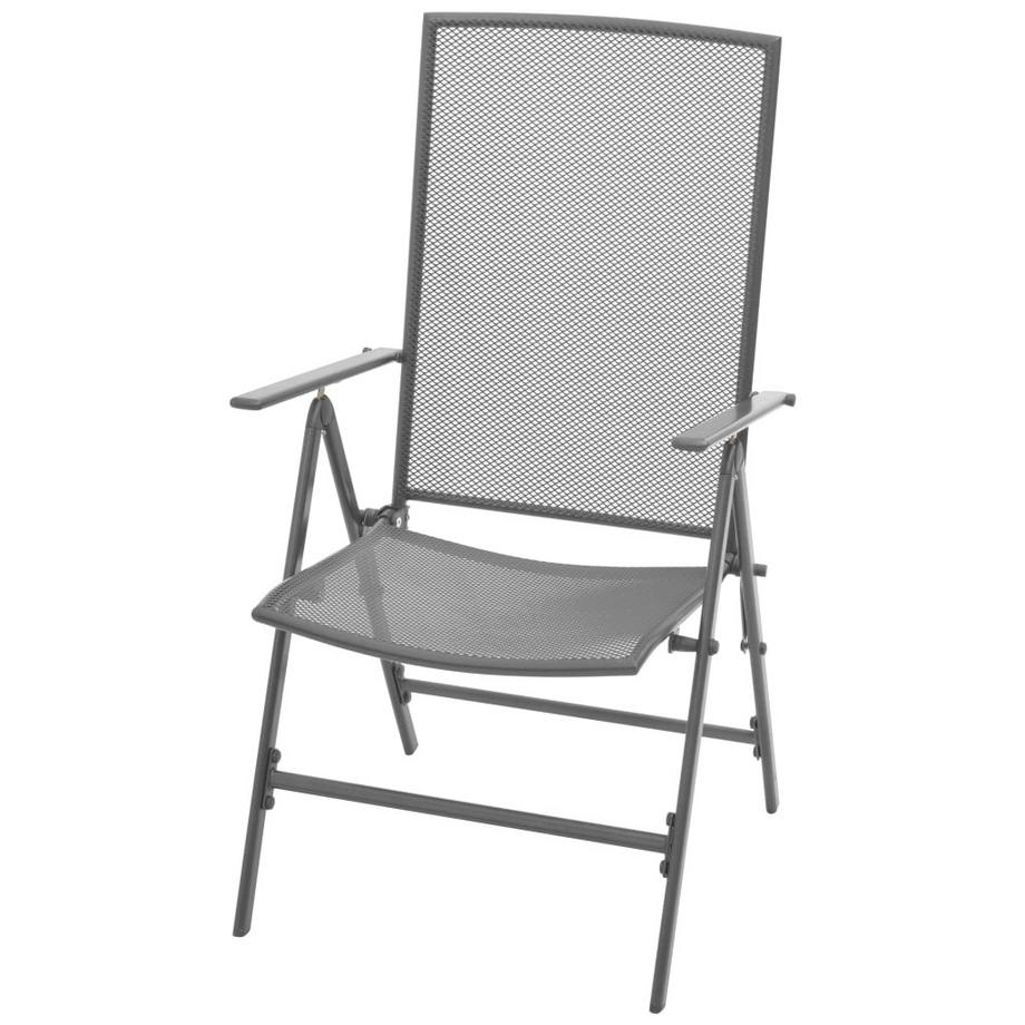 VidaXL Ensemble de chaises de jardin acier  