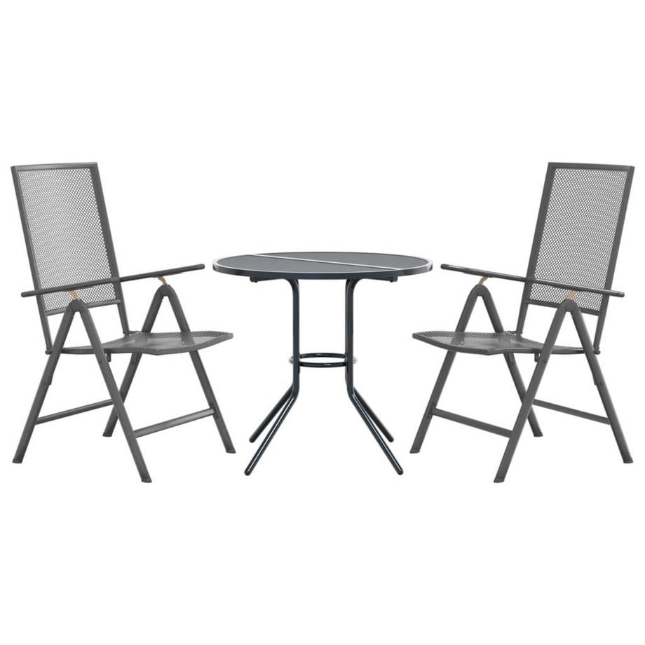 Ensemble de chaises de jardin acier