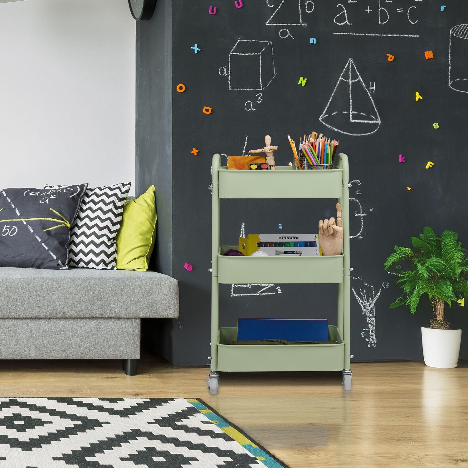 Northix Carrello con 3 ripiani  