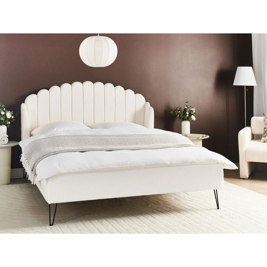 Beliani Letto en Bouclé Retrò AMBILLOU  