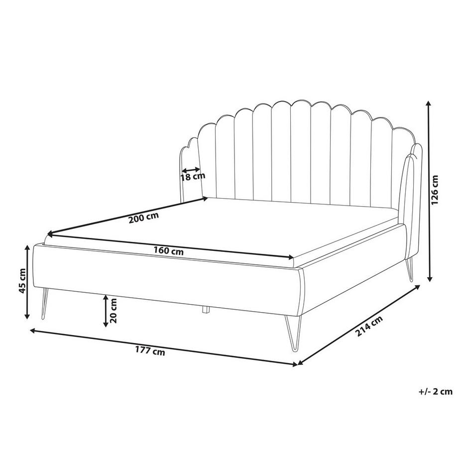 Beliani Letto en Bouclé Retrò AMBILLOU  