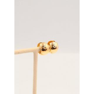 MUAU Schmuck  Creolen Rotgold 750 Scharnier bombiert 17x11mm 